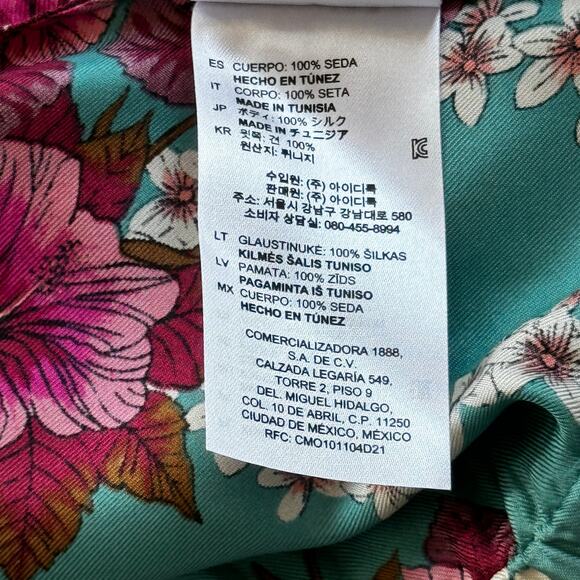 Sandro‎ Tinca Floral-Print Silk Midi Wrap Dress Size FR 36 - Picture 13 of 14